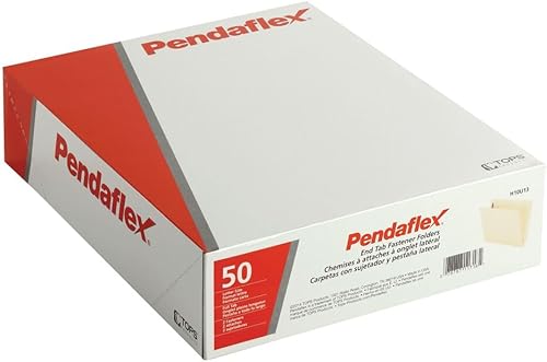 Miniatura 7 de Pendaflex Manila - Carpetas de cierre de pestañas finales tamaño carta 2 sujetadores Manila corte recto 50BX H10U13
