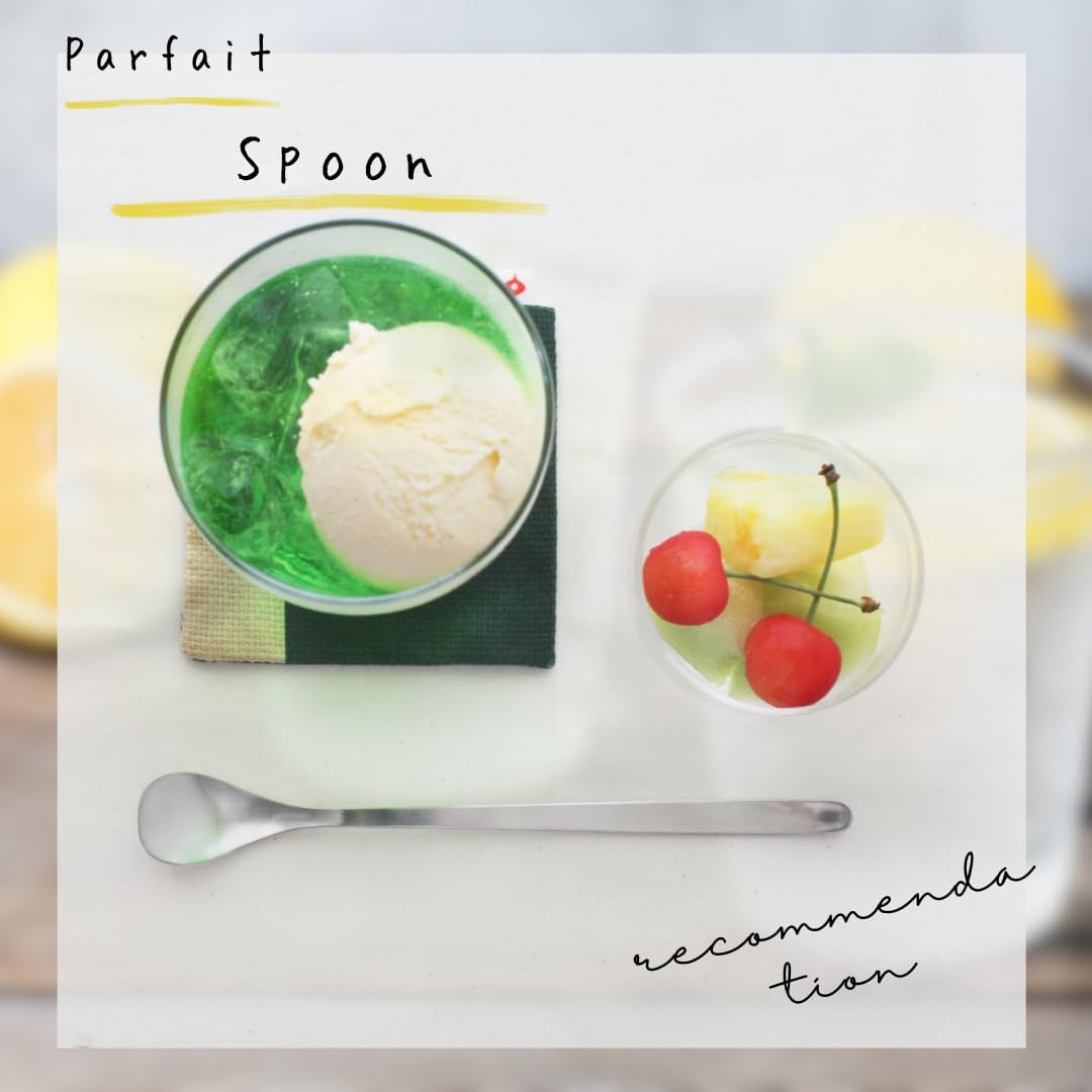 Yanagi Sori YANAGI DESIGN Simple form cutlery for ease of use Tsubamesanjo Stainless Steel Parfait Spoon Designed for easy scooping desserts with thin and flat tips for ice cream etc. Ideal for