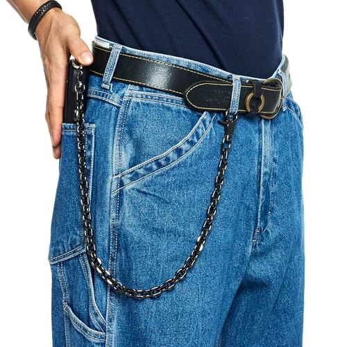 Image of newtro Wallet Chain Men Women Boy Girl, Biker Motorcycle Pants Jean Punk Long Key Chain Black Gold Silver 26 Types