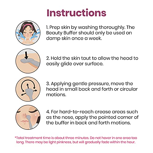 Lindo Beauty Buffer - Microdermabrasion Tool, Diamond Infused, Embedded Silicone Lip Scrubber, For Smooth Skin, Radiant Complexion, Travel Pouch Included - Image 8