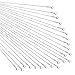 Outus 24 Pack Silver Plated Snake Chain Necklace with Clasp for Jewelry Making, 1.2 mm (24 inches)
