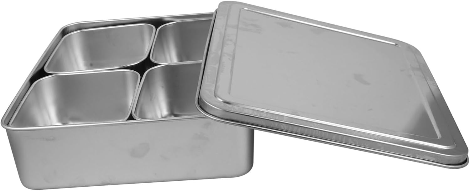 Seasoning Box Set Compartment Snack Container Lid Marinade Container Bar Condiment Case Fruit Cube Organizer for Parties and Gatherings