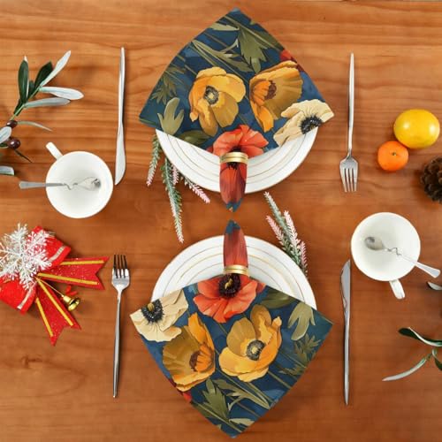 Servilletas de Tela con Diseño Floral Multicolor Set x6 miniatura 5
