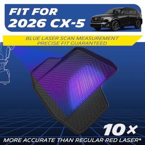 Image of Michelin Vehicle Mats for 2026 Mazda CX-5 (4 Piece B) | All-Weather TPE Custom Fit Liner, Premier