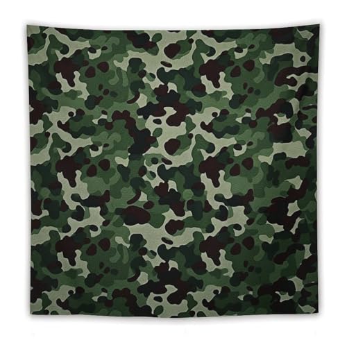 Tapisserie murale camouflage vert grand drap de plage imprimé pour déco salon