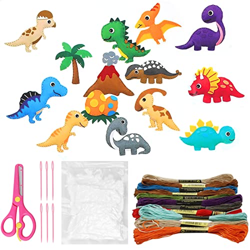 Kit Couture Enfant 6 Animaux En Feutre - Aiguilles Sécurisées - DIY Débutants - Cadeau Créatif 5-10 Ans