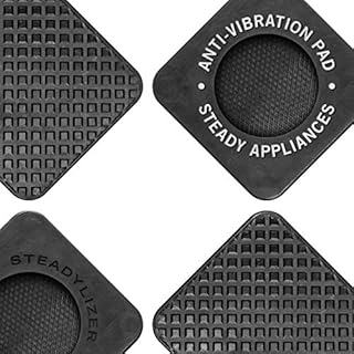 Anti Vibration Pads for Washing Machine - 4pc - Prevent Your Washer and Dryer From Walking and Reduce Noise - High Friction Hard Wearing Square Rubber Foot Pads - Universal Pedestals and Shock Support