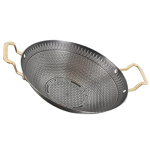 Wok de acero inoxidable con doble asa y superficie antiadherente miniatura 1