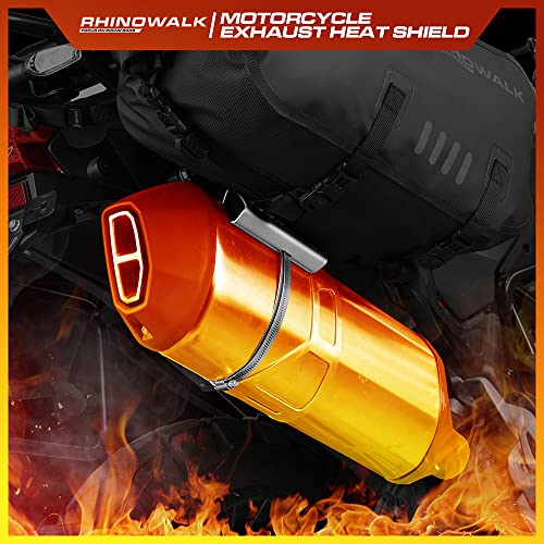Rhinowalk Escudo térmico de escapamento de motocicleta, capa térmica universal para tubo de escapame