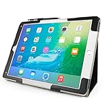 Orzly Multifunctional Built in Stand Case with Auto Sleep Sensors, Strap and Stylus for Apple iPad Pro 9.7 - Black