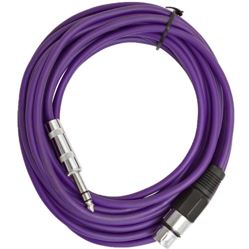 Câble XLR femelle vers TRS de 7,6 m Seismic Audio aux connecteurs moulés haute fidélité