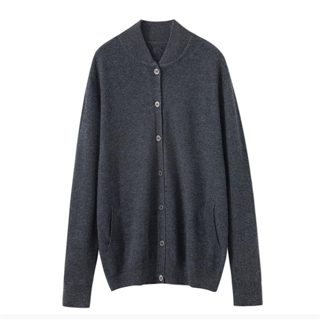 Cardigan en cachemire col montant grande taille 3XL pour homme contre le froid