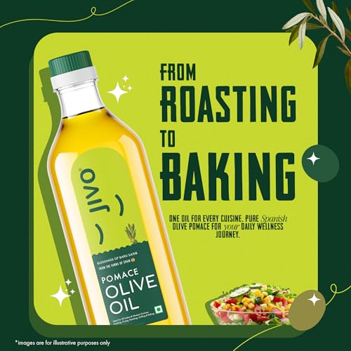 Image of Jivo Daily Cooking Pomace Olive Oil |1 Litre &Jivo Extra Light Olive Oil, 1L for Cooking