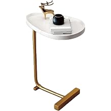 C-Shaped Side Table, C Table for Sofa, Small C Table End Table for Sofa and Bedside, Couch Side Tables that Slide Under, for Living Room, Bedroom, Bedside