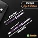 FPR Himalaya V2-Chrome Ultra Flex Nib Pen - Twist-Style Converter Filled Calligraphy Pens for Writing-Fancy Pens for Men & Women - Flex Fountain Pen w/Metal Clip & Cap Ring (Amethyst Purple Acrylic)