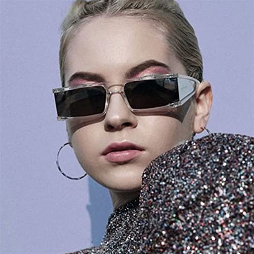 XINXIN Punk Retro Small Square Street Shot Sunglasses, Outdoor Holiday Party Glasses for Men and Women (Color : F, Size : Medium)4