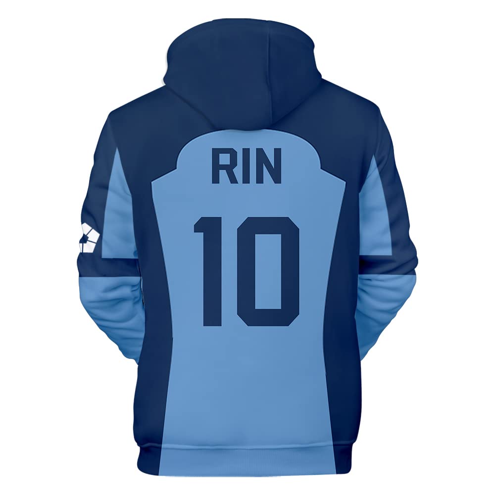 ザ*ャ様 FCRB 24aw BLUE LOCK SWEAT HOODIE NA WJHYWDH Anime Blue Lock Yoichi Isagi Cosplay Hoodies Merch