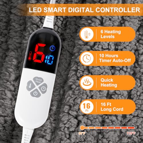 LUZARTA Heated Blanket Full Size 72