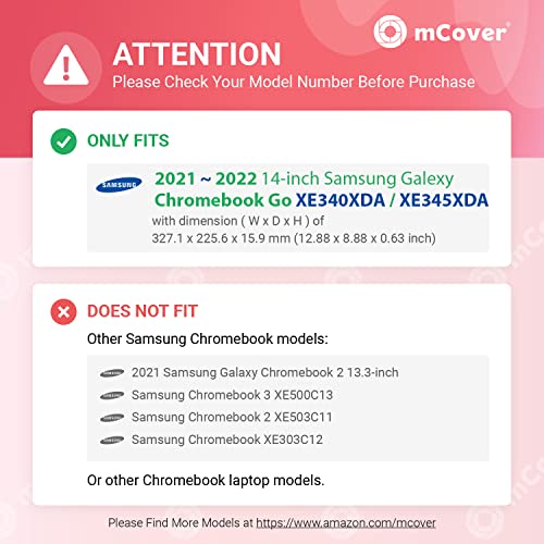 mCover Case Compatible for 2021~2022 14" Samsung Galaxy Chromebook Go XE340XDA XE345XDA Series Laptop Computers ONLY (NOT Fitting Any Other Samsung Models) - Orange by mCover - Image 2