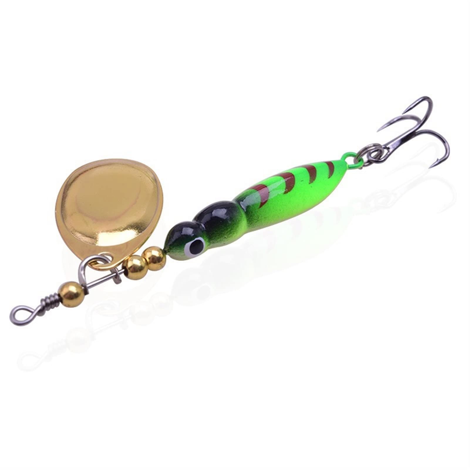 10 sztuk 7 cm 14g Świetliste błystki obrotowe Z metalowym cekinem Kotwica wiolinowa Przynęty wędkarskie z obrotową łyżką Przynęta kompozytowa z dużymi ustami Wędkarstwo na okonie