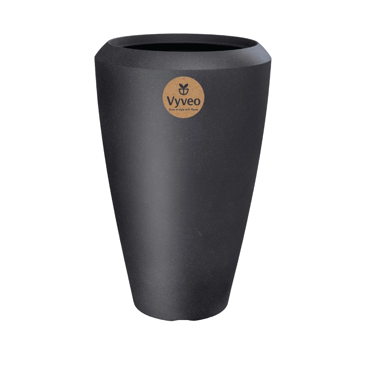 Vase Nalou - 44x70 - Schwarz - Blumentopf für den Innen- und Außeneinsatz - Übertopf - Pflanztopf - Pflanzgefäß
