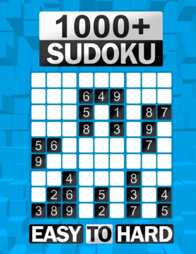 1000+ Sudoku Puzzle Book for Adults: Easy, Medium, and Hard Sudoku with Detailed Step-by-step Solutions (Fun Activity Books for Adults and Kids)