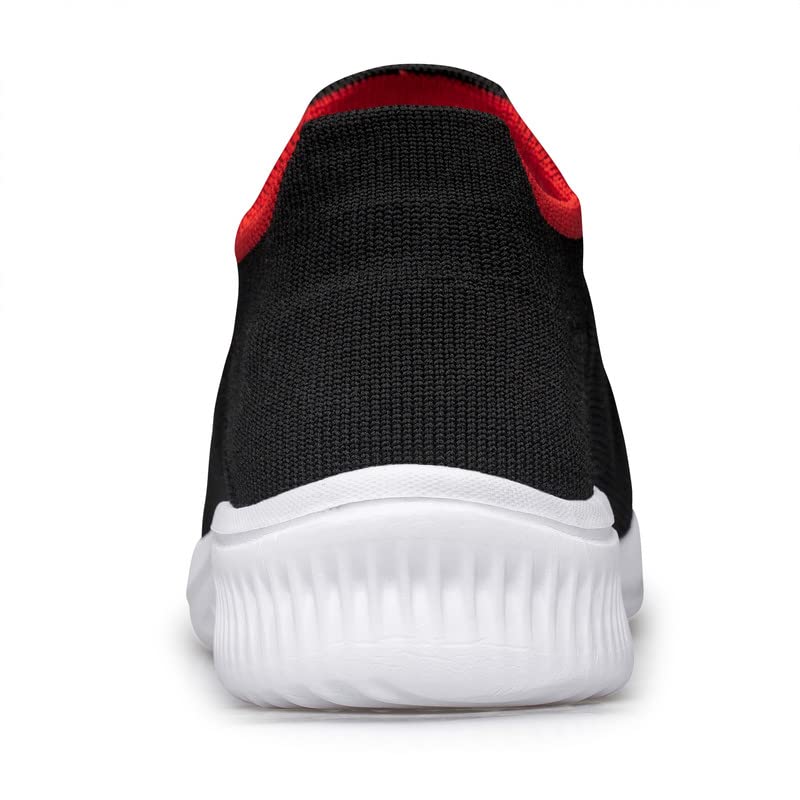 Image of Vidbiv Men Slip on Casual Trainers Walking Shoes - Breathable Slip-on Lightweight Comfortable Tennis Mesh Sneaker Black size8