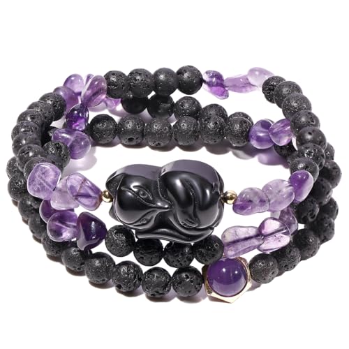 Cadeau de relaxation pour femme avec ce bracelet améthyste et renard boho