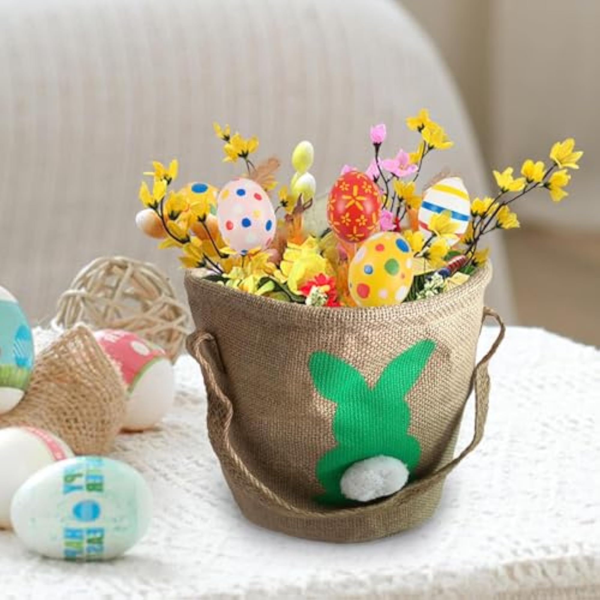 Easter Basket Handbag for Egg Finding Decorations