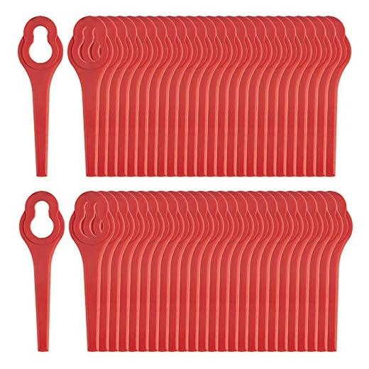 50 Stück PA6 Kunststoffmesser Kompatibel mit Ferrex Rasentrimmer,Ersatzmesser für Akku Rasentrimmer Ferrex Aldi