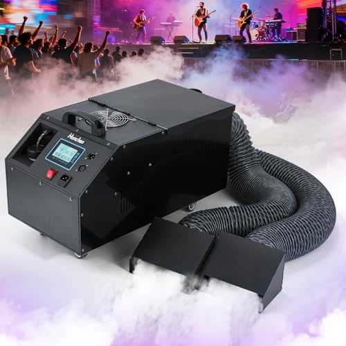 Age Guide: Does Spirit Halloween Hire? 4 3000W Professional Low Lying Fog Machine with Upgraded Food-Safe PP Tank - Dual Nozzle, LCD Screen, DMX/Remote - Rustproof, Shockproof, Odorless Fog for Stage, Halloween, Events