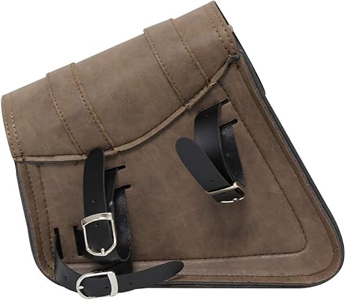 Miniatura 6 de KYN Bolsa universal para motocicleta izquierda + derecha para sillín impermeable, bolsa de equipaje, bolsa de cuero triangular para Harley Sportster