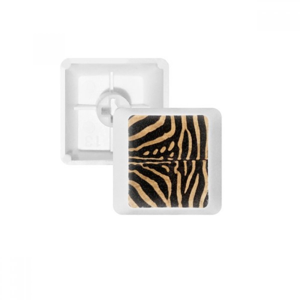 Keycaps PBT Zebra Plume blanc multicolore design abstrait clavier mécanique OEM - 4