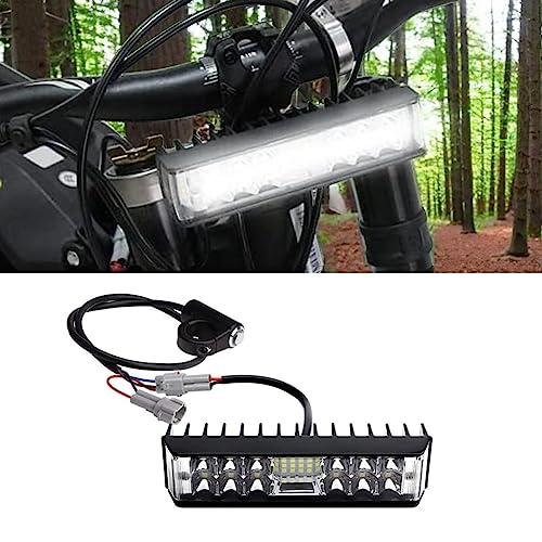 Billfaro Upgraded Motorcycle Headlight,Front Headlamp With Switch Bright Head Lamp Plug And Play Light Bar Bulbs Assemblies For Sur Ron Light Bee X S Segway X160 X260 Dirt Bike,Rectangular Lamp #TOP22