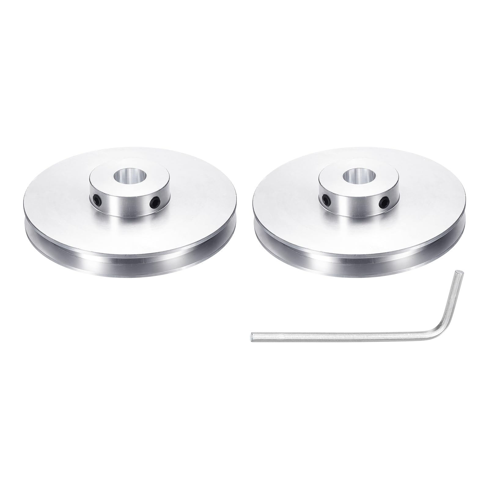 uxcell 2Pcs Single Groove Pulley, 15mm Fixed Bore 40mm Outer Diameter Aluminum Alloy Mechanical Belt Pulley with Hex Wrench for 6mm PU Round Belt — Amazon image 30
