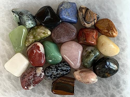 Image of 1 /2 LB Assorted Tumbled Stones, Polished Natural Assorted Gemstone, Assorted Healing Crystals (Assorted)