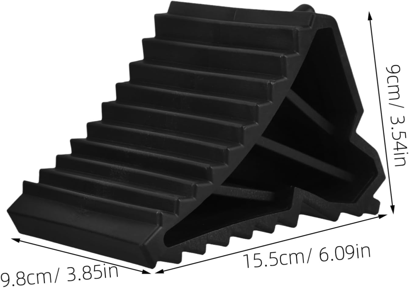 1 Pair Heavy Duty Wheel Chocks Versatile Slip Tire Stabilizers for Rv Trailer Truck and Motorcycle Durable Design Enhances Vehicle Stability and Safety