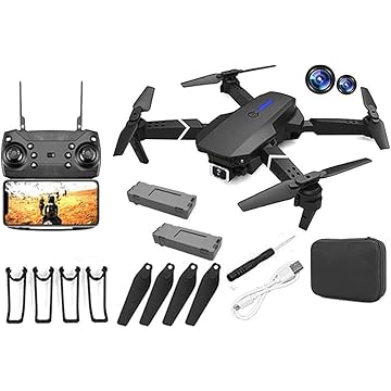 Drone GPS E88 Pro para adultos 1080p Pro câmera dupla dobrável profissional vídeo drone RC quadricóptero aeronaves com duas baterias