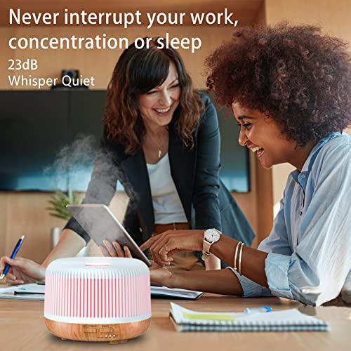 Pinci Essential Oil Diffuser,300Ml Aromatherapy Diffuser,Cool Mist Aroma Humidifier With 7 Colors Lights 4 Timer Setting,Waterless Auto Shut-Off For Home Office Room #TOP1