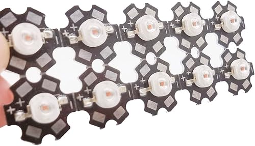 Miniatura 10 de Cleiscry 10 piezas de chip LED de alta potencia de 3 W SMD COB de componentes emisores de luz diodo en base de PCB de 0787in 10 unidades de 3 W UV