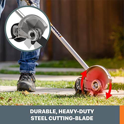 Image of WORX Driveshare 8 inch Lawn Edger Attachment, WA0223 | Compatible with WORX WG186 & Split-Shaft Design Trimmers from Other Brands