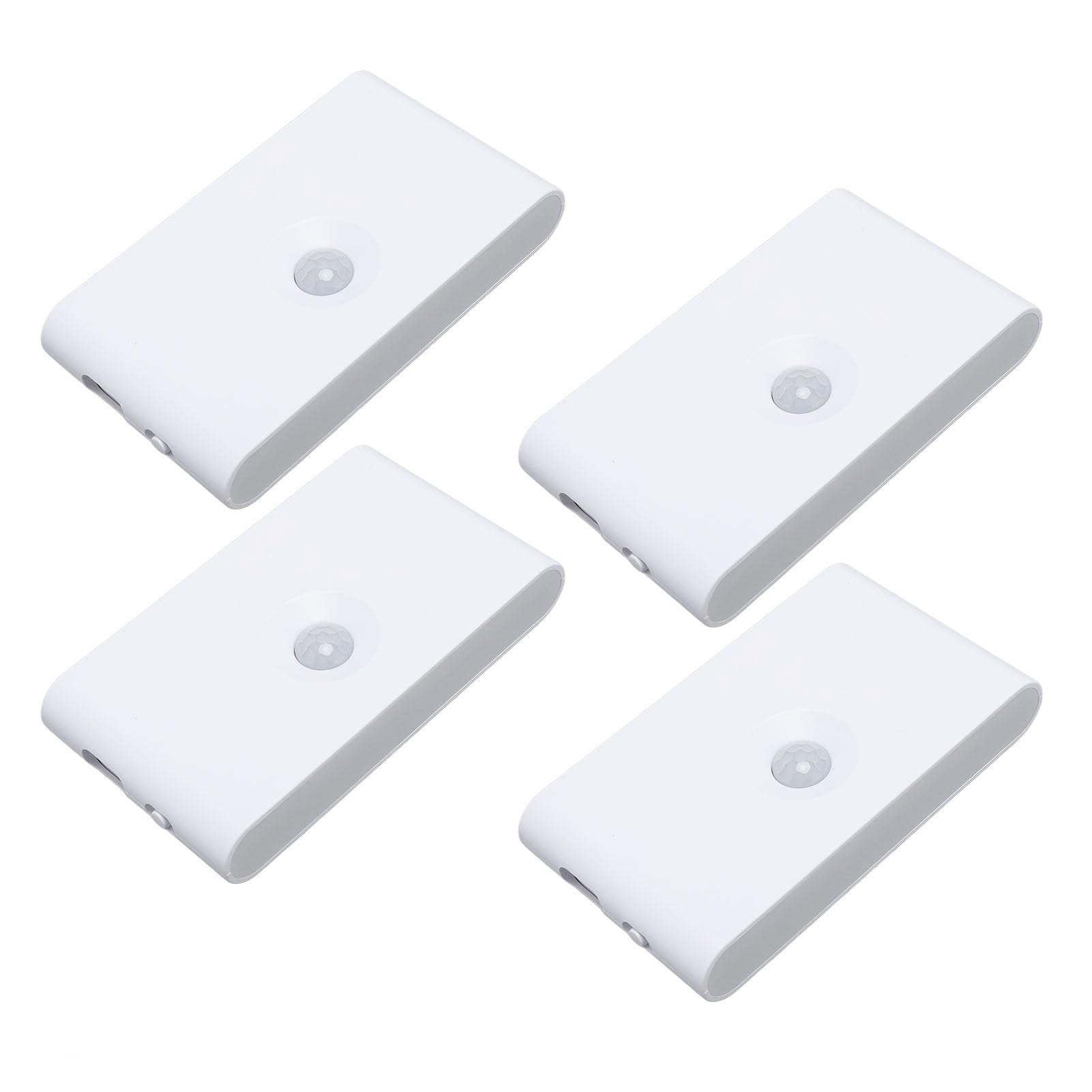 Luce Notturna con Sensore di Movimento a LED, Illuminazione Magnetica Ricaricabile a Doppia Faccia per Scale del Corridoio ABS 4 Pezzi