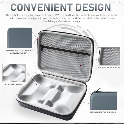 PSS Dual Controller Remote Hard Carry Case Travel Bag | Compatible with PS5/PS4/XBOX Controller, Water-Resistant, Travel Carry Case Cover - Image 6