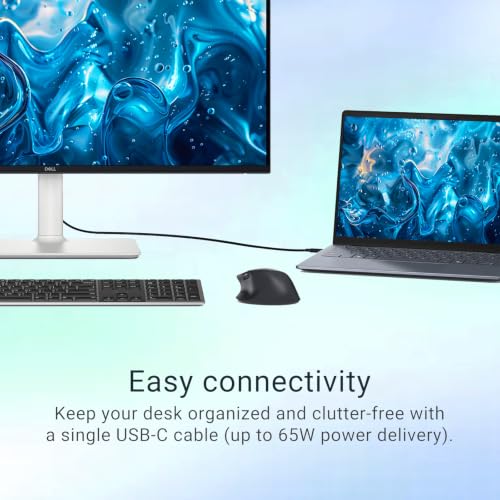Image of Dell 27 inch 4K (3840 x 2160) Monitor, 120Hz, AMD FreeSync Premium, LED Display, sRGB 99%, 1500:1 Contrast Ratio, VESA, Integrated 2x5W Speaker, Comfortview Plus, HDMI /USB-C&A, Pivot /Swivel /Tilt /Height