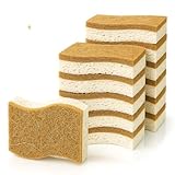 Biologisch Abbaubarer Spülschwamm 12er Set – Kompostierbarer Naturschwamm Aus Sisalfaser und...