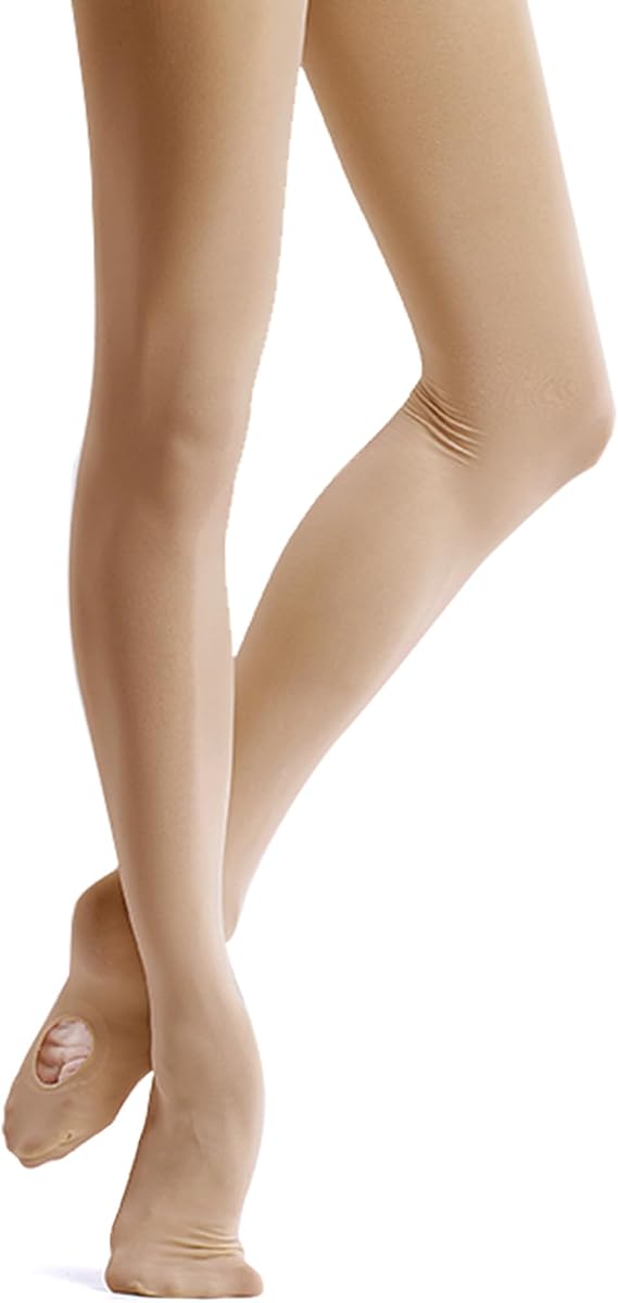 LingTing Ballet Tights for Girls Ultra Soft Pro Dance Tights Convertible Transition Tights (Toddler/Little Kid/Big Kid)