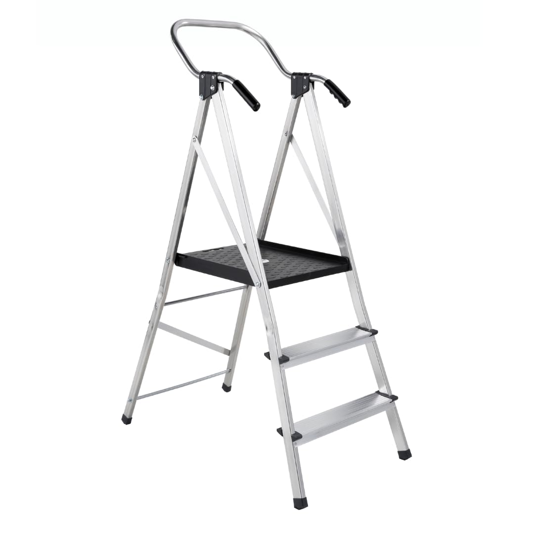 MEDOSAN Sicherheitsleiter | 3stufig | Haushaltshelfer | 5 Jahre Garantie | belastbar bis 150kg