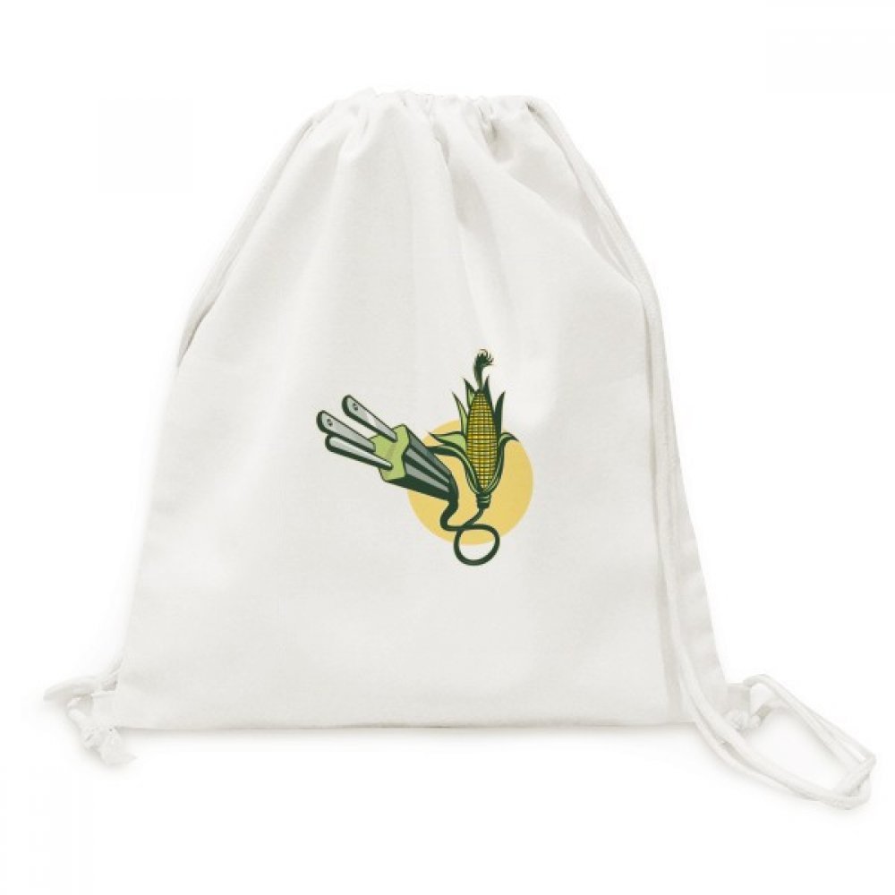 Sac à dos cordon maïs câble de charge imprimé toile souple - 5