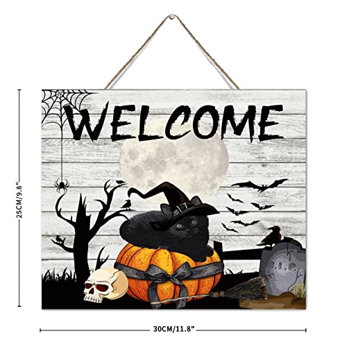 Citrouille effrayante panneau bois Halloween rustique déco table intérieur