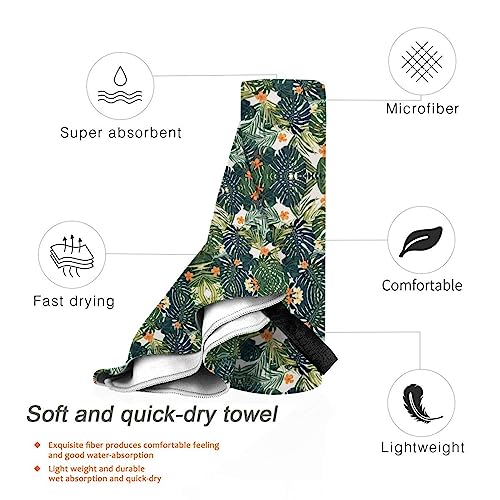Serviette sans sable séchage rapide motif tropical pour camping et voyage - 4